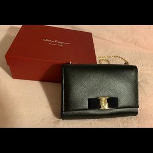 Ferragamo Vara Mini Bag in Black